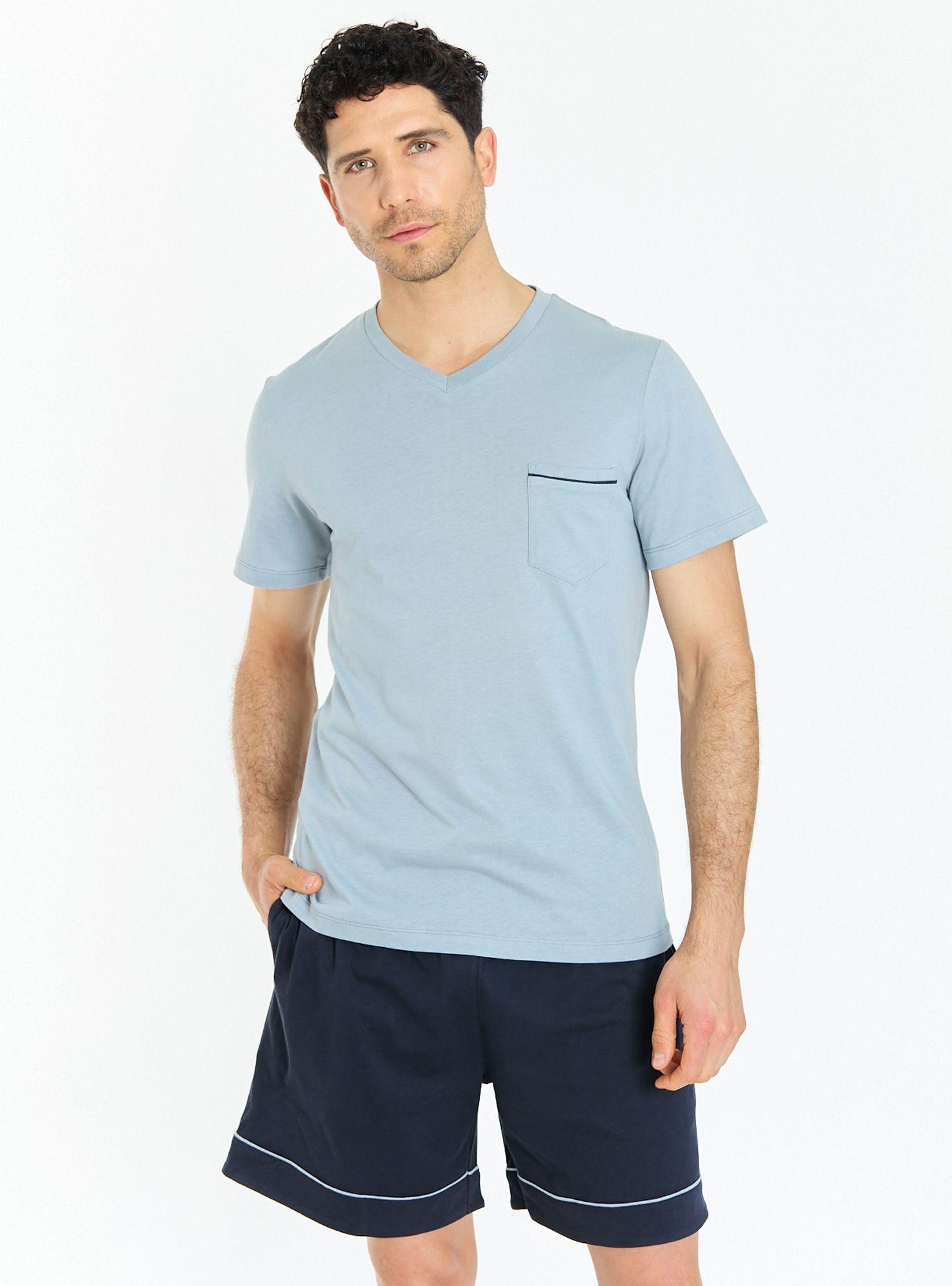 Pijama de Hombre Berlin Short Celeste-3