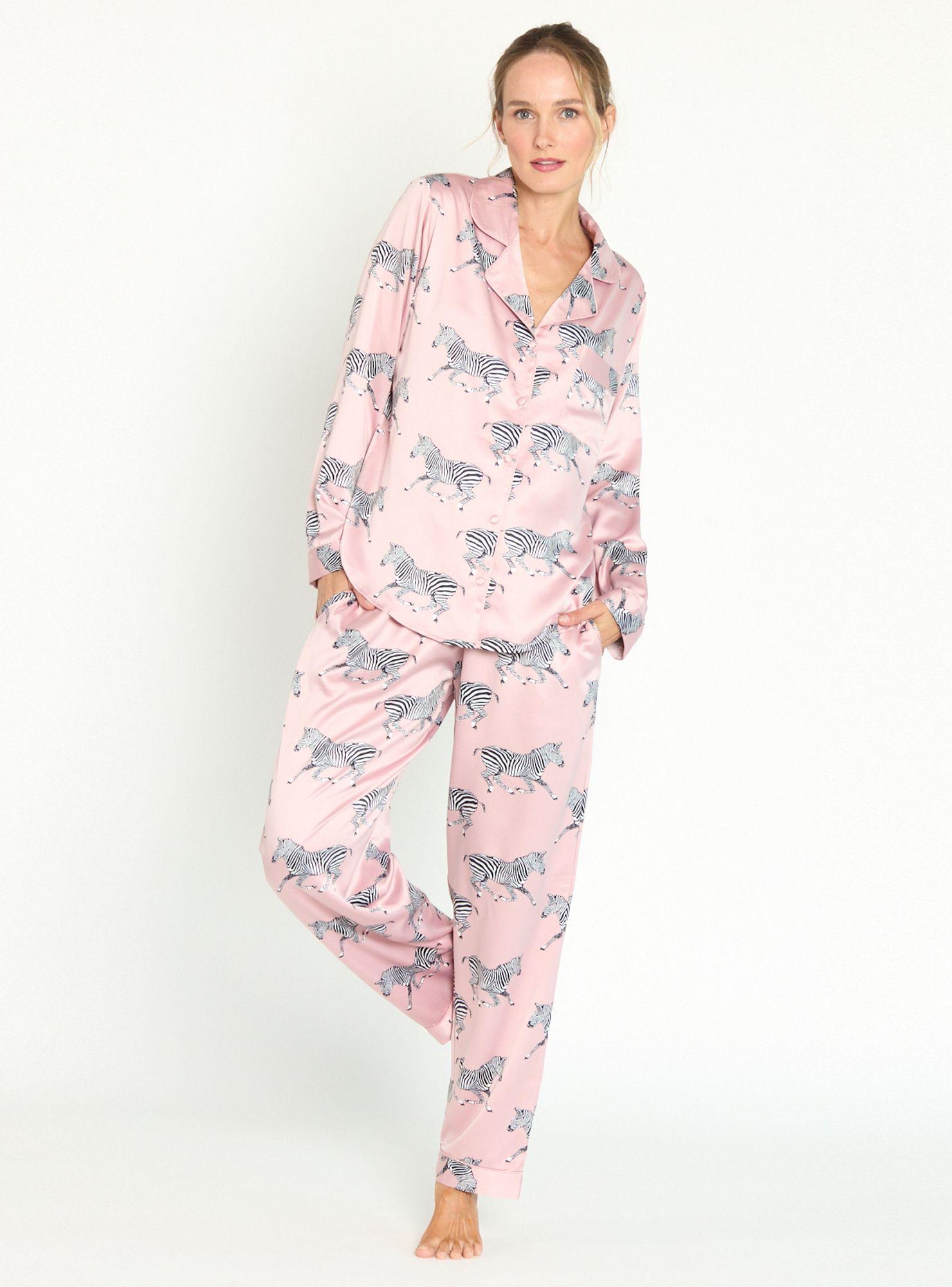 Pijama de Mujer Sport Manga Larga Rosado Estampado-0