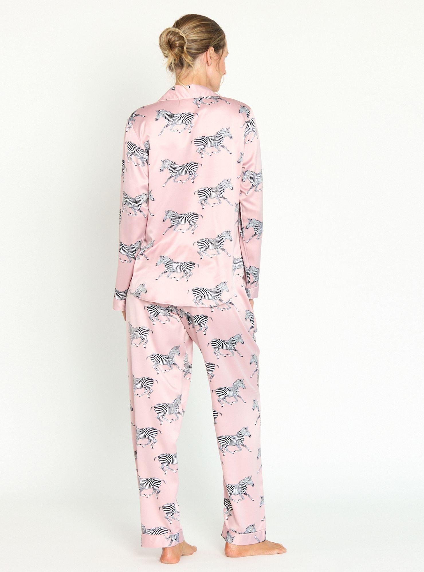 Pijama de Mujer Sport Manga Larga Rosado Estampado-2