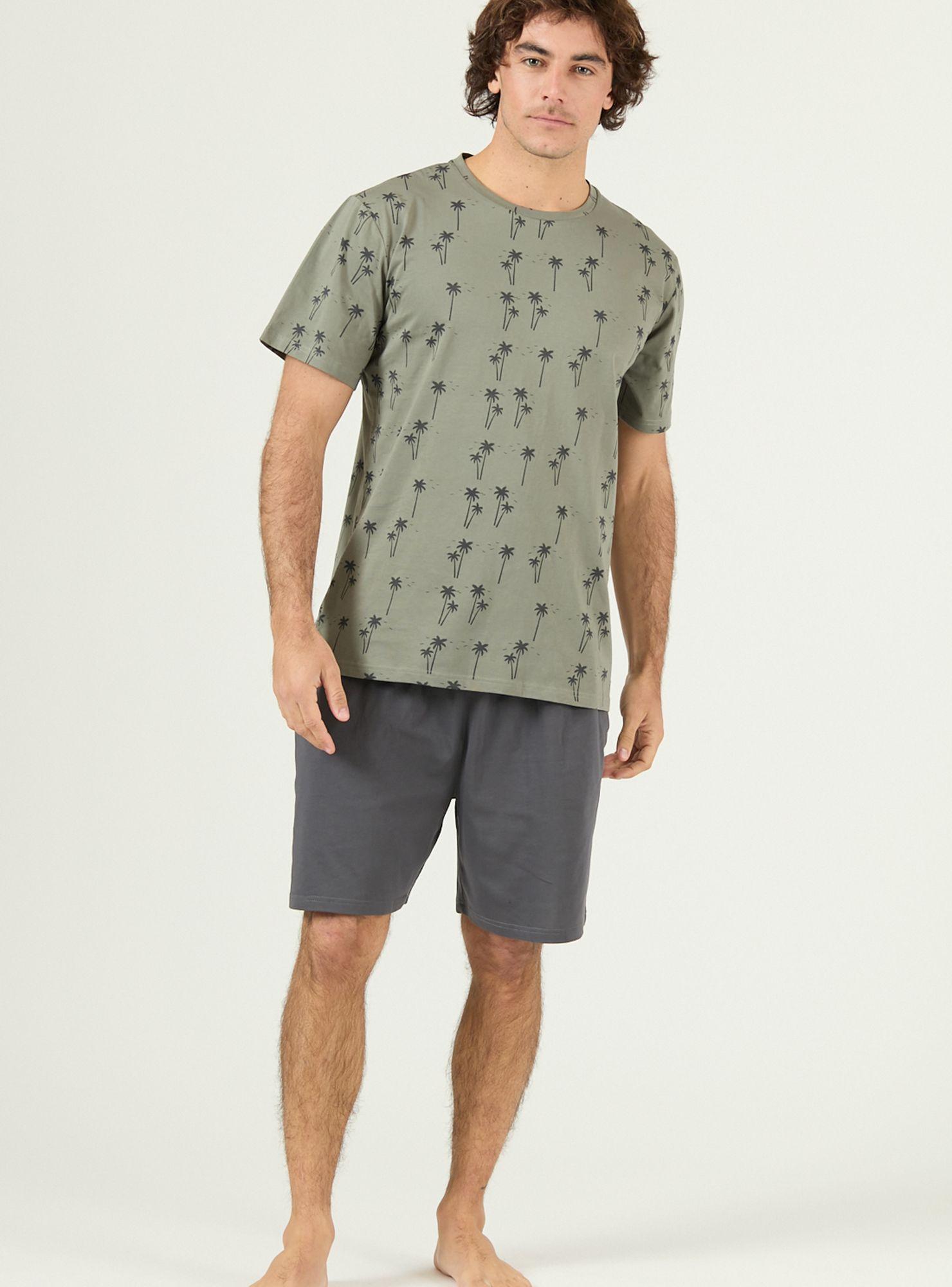Pijama de Hombre Tomas Short Charcoal-0