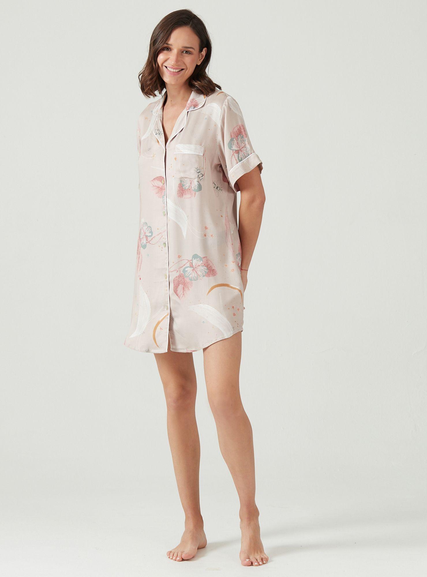 Camisa de Dormir Adela Sport Rosado-0