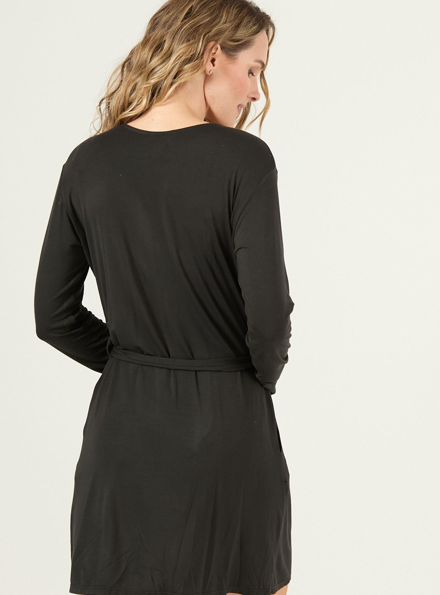 Bata de Mujer Ana Negro-3