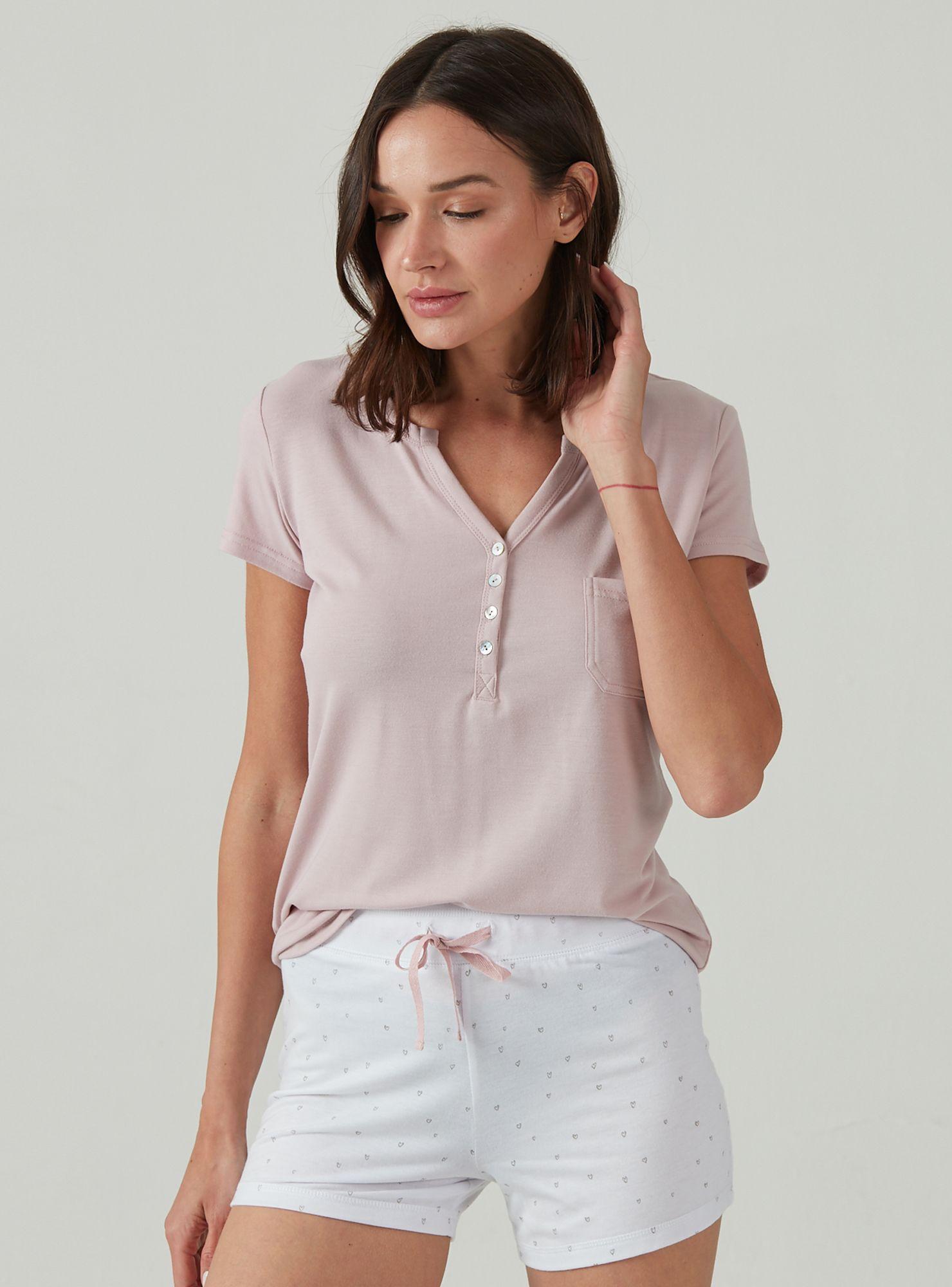 Pijama de Mujer Kate Short Rosado-1