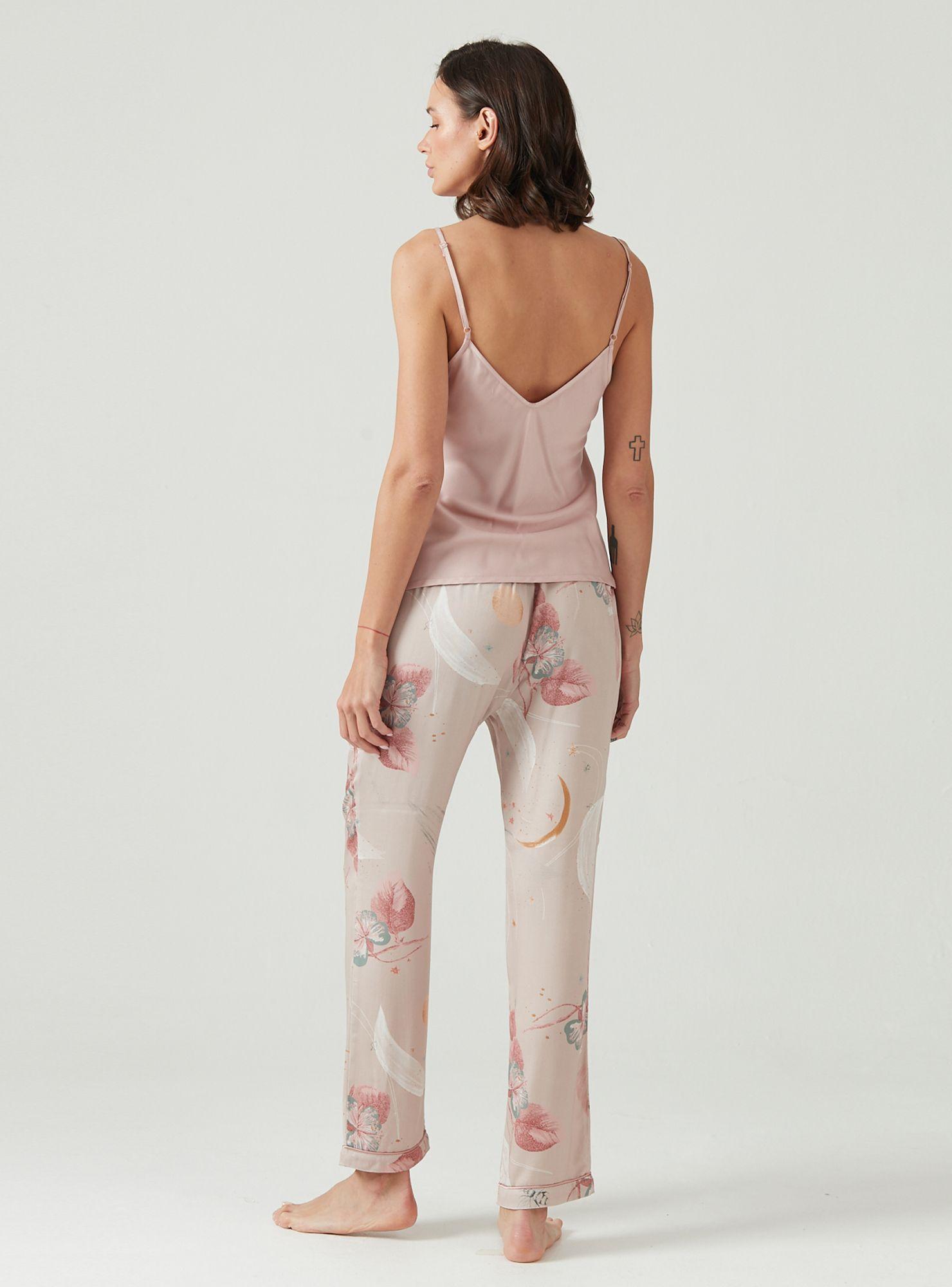 Pijama de Mujer Adela Pantalon Largo Rosado-2