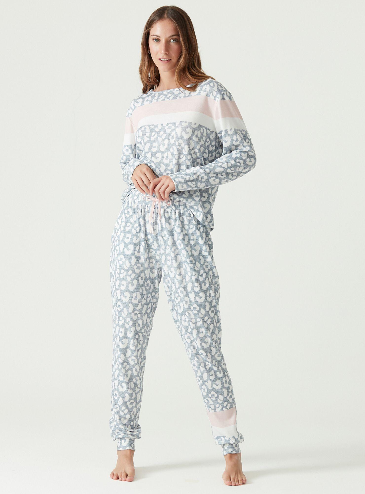 Pijama Delfi Blanco Estampado-0