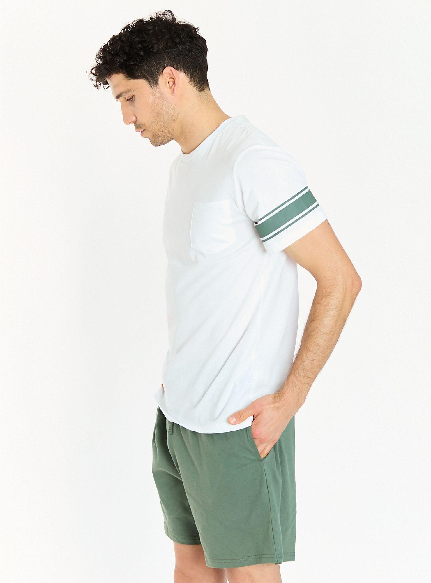 Pijama de Hombre Tomas Short Blanco-2