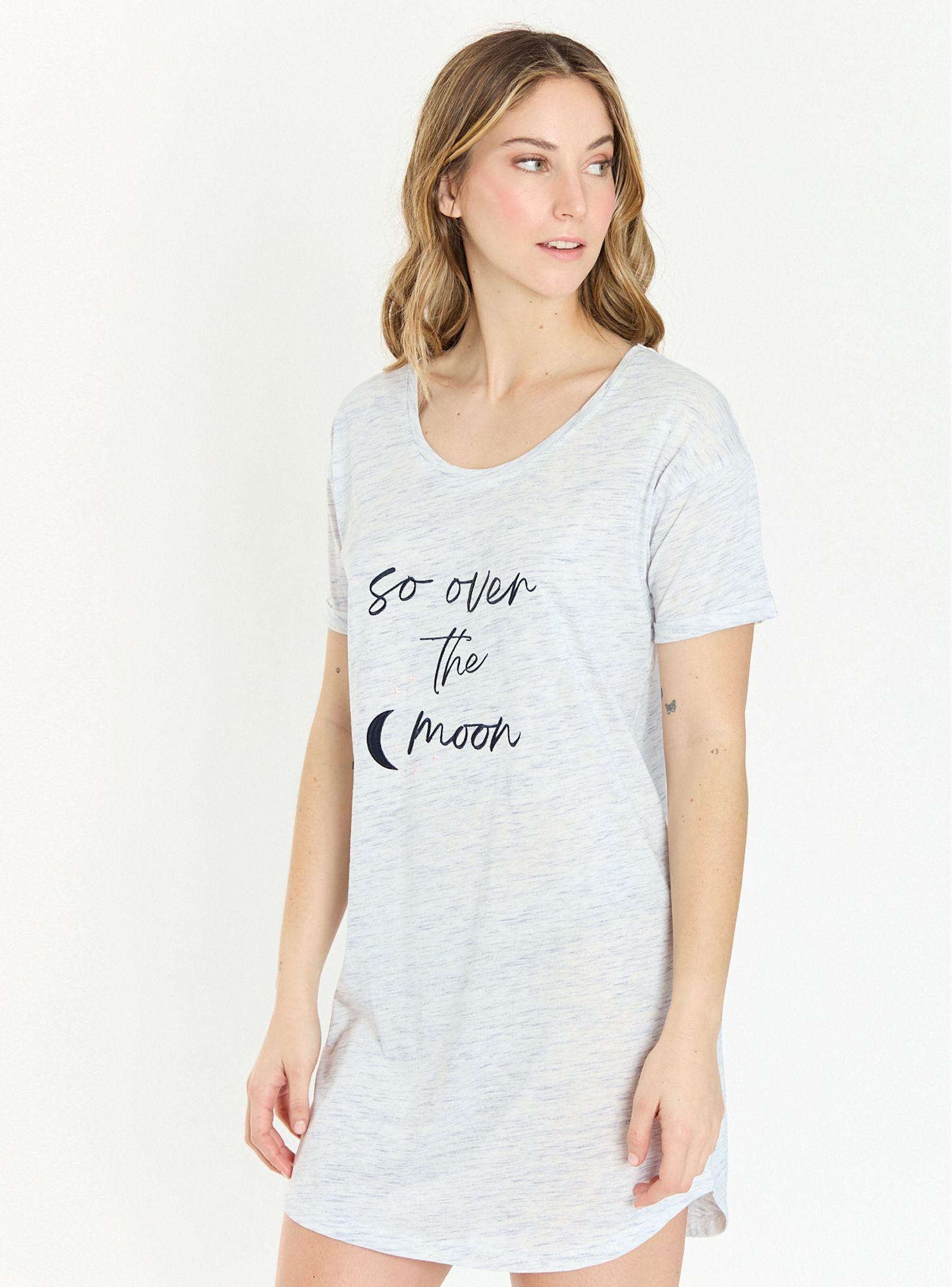 Camisa de Dormir Emilia Manga Corta Melange-2