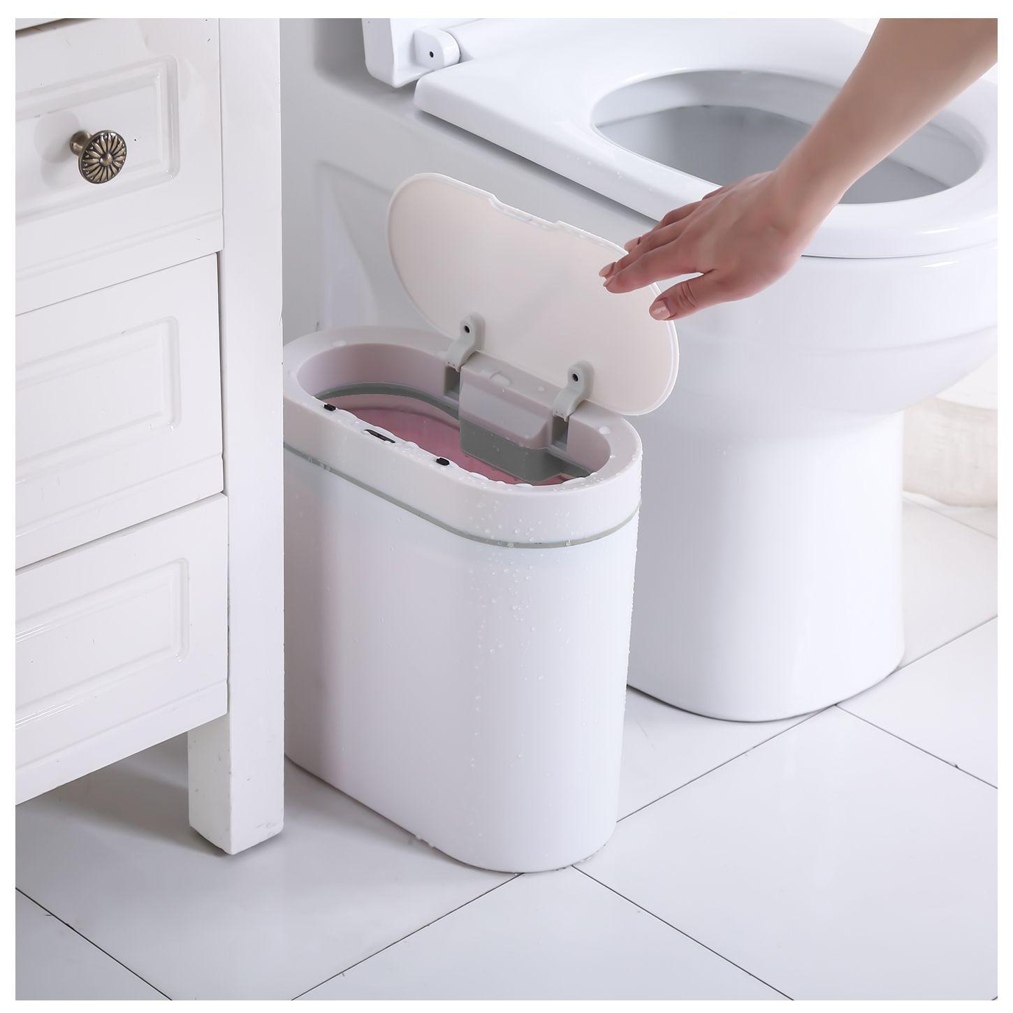 Basurero con Sensor Resistente al Agua | Blanco-1