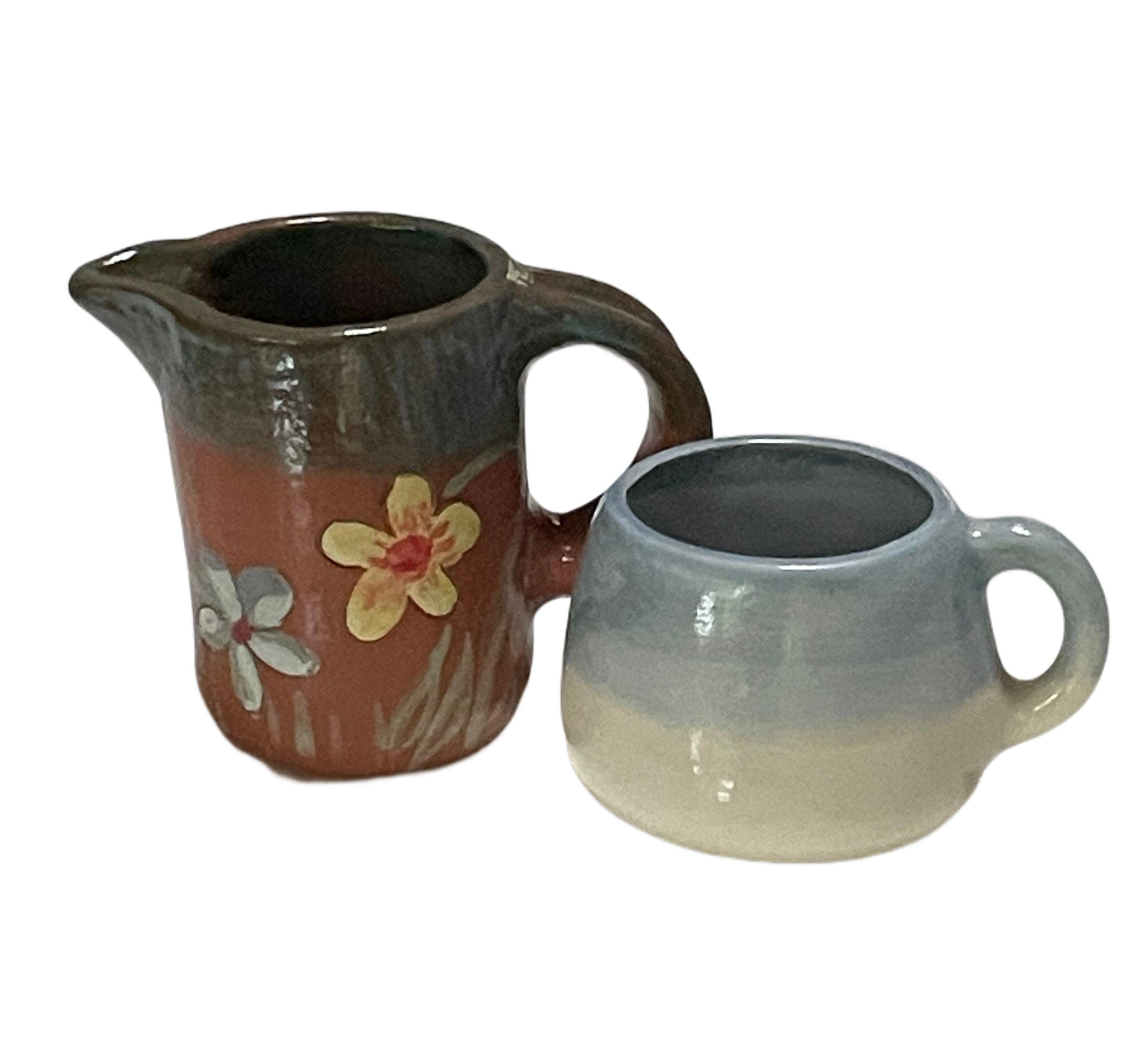 Jarro para leche hecho y pintado a mano-4
