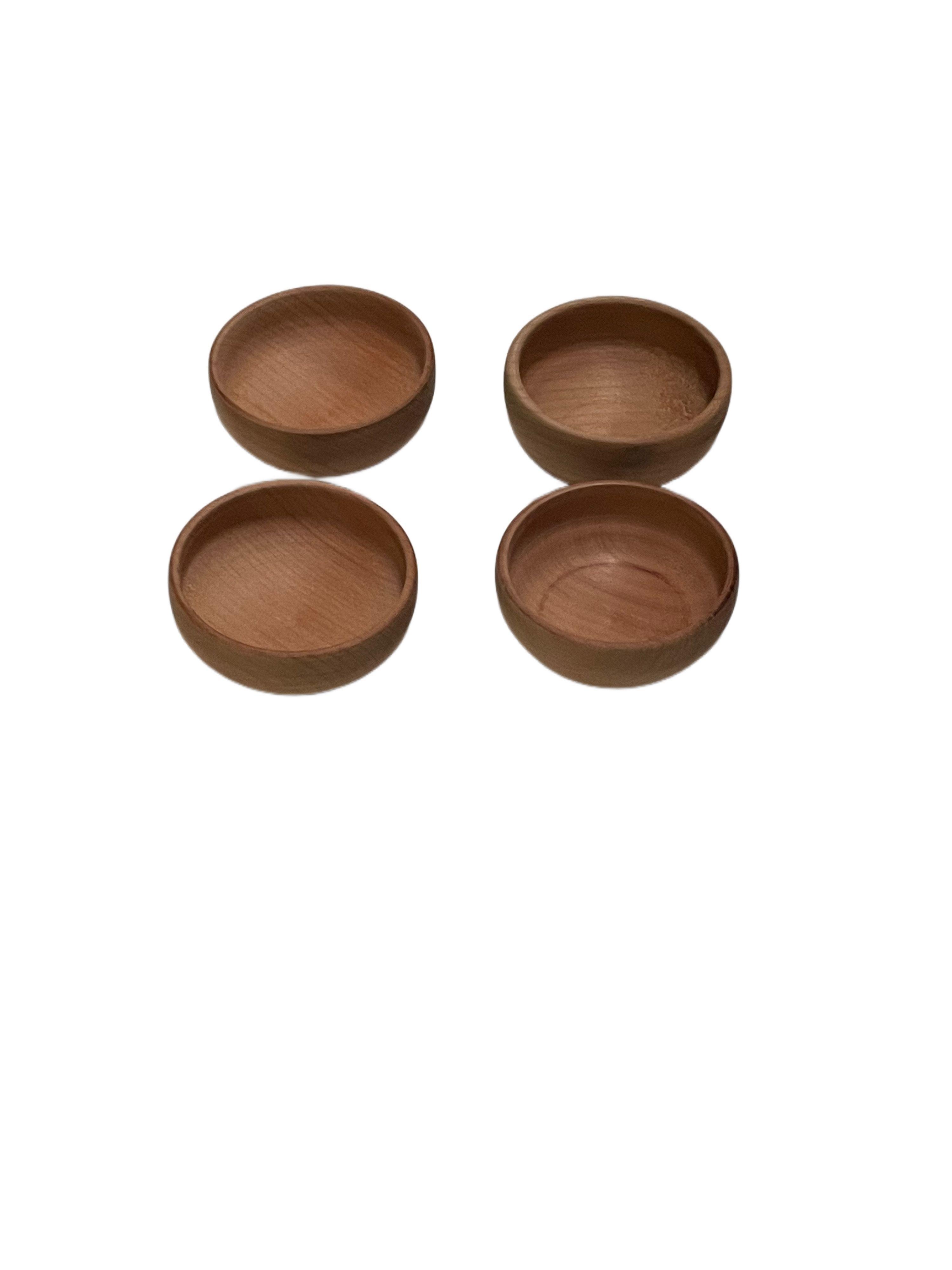 Set de cocktail , 4 pocillos de madera -1
