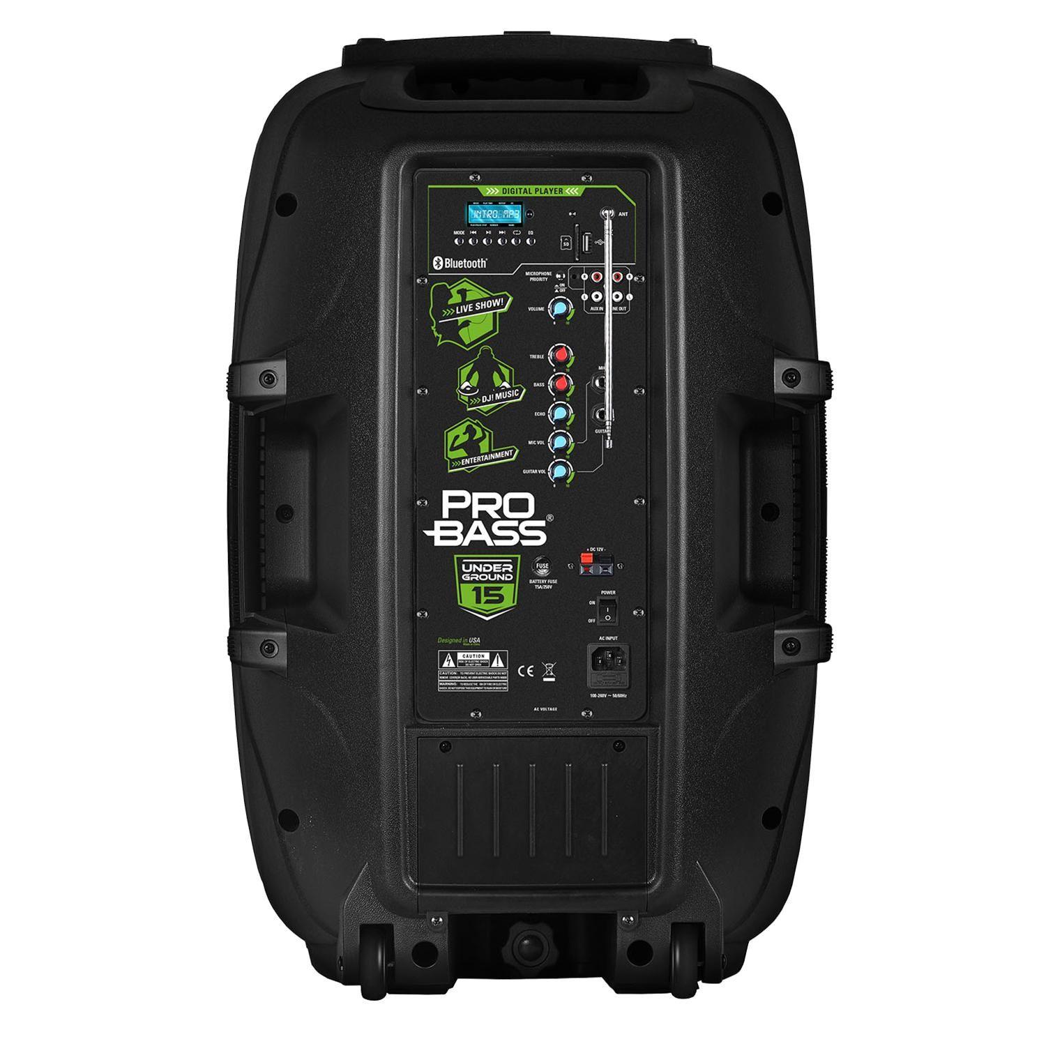 PARLANTE CON BATERIA PROBASS UNDERGROUND 15-1