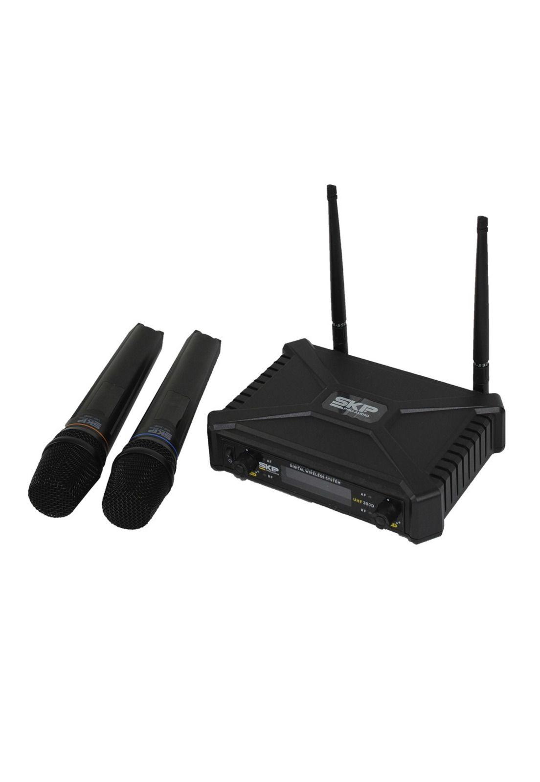 Micrófono Doble Inalámbrico SKP UHF 300D-3
