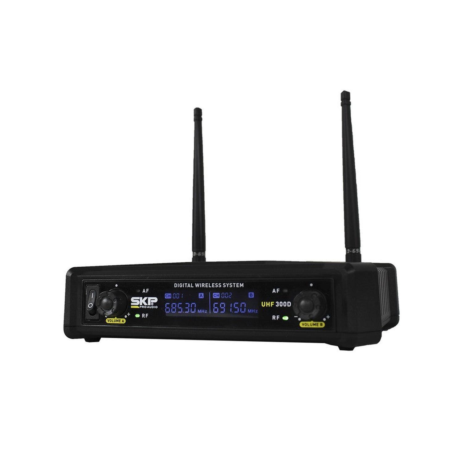 MICROFONO DOBLE INALAMBRICO SKP UHF 300D-1