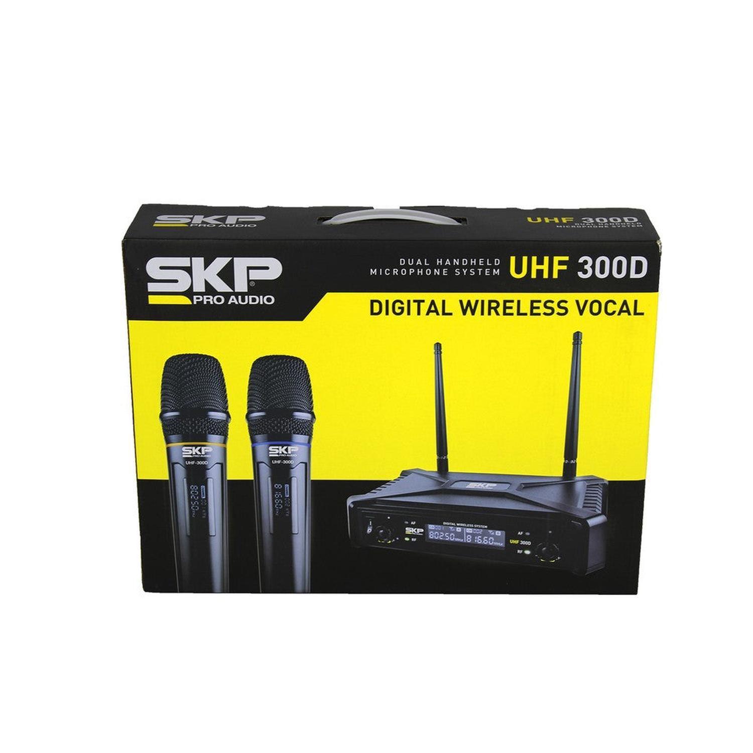 MICROFONO DOBLE INALAMBRICO SKP UHF 300D-5