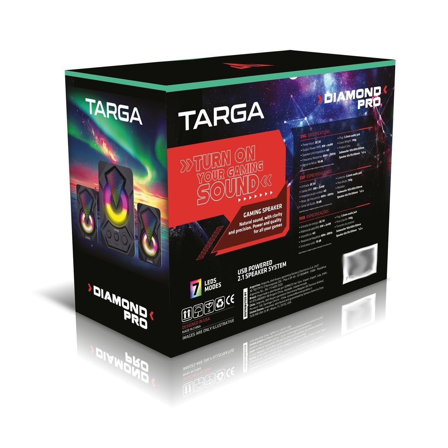 Kit de parlantes Gamer para PC Targa Diamond Pro-5