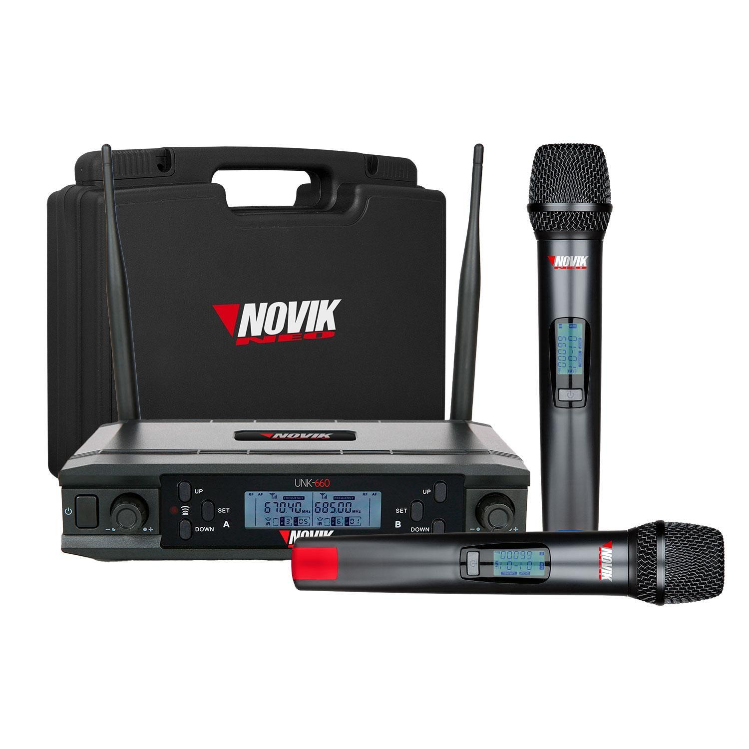 Micrófono Doble Inalámbrico Novik UNK 330-0