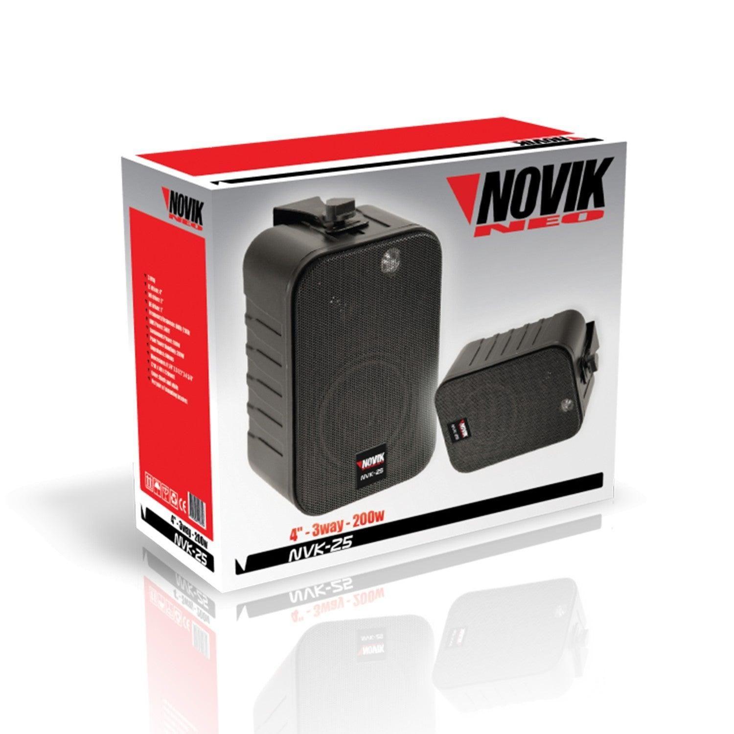 PAR DE PARLANTES DE INSTALACION NOVIK NVK 25 BK-5