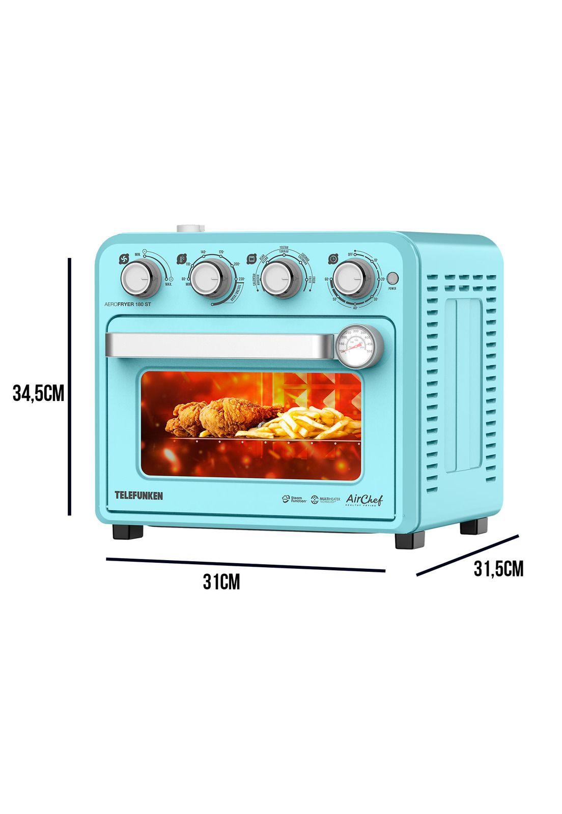 Horno Freidora de Aire  y Vapor 18lts AeroFryer 180ST-3