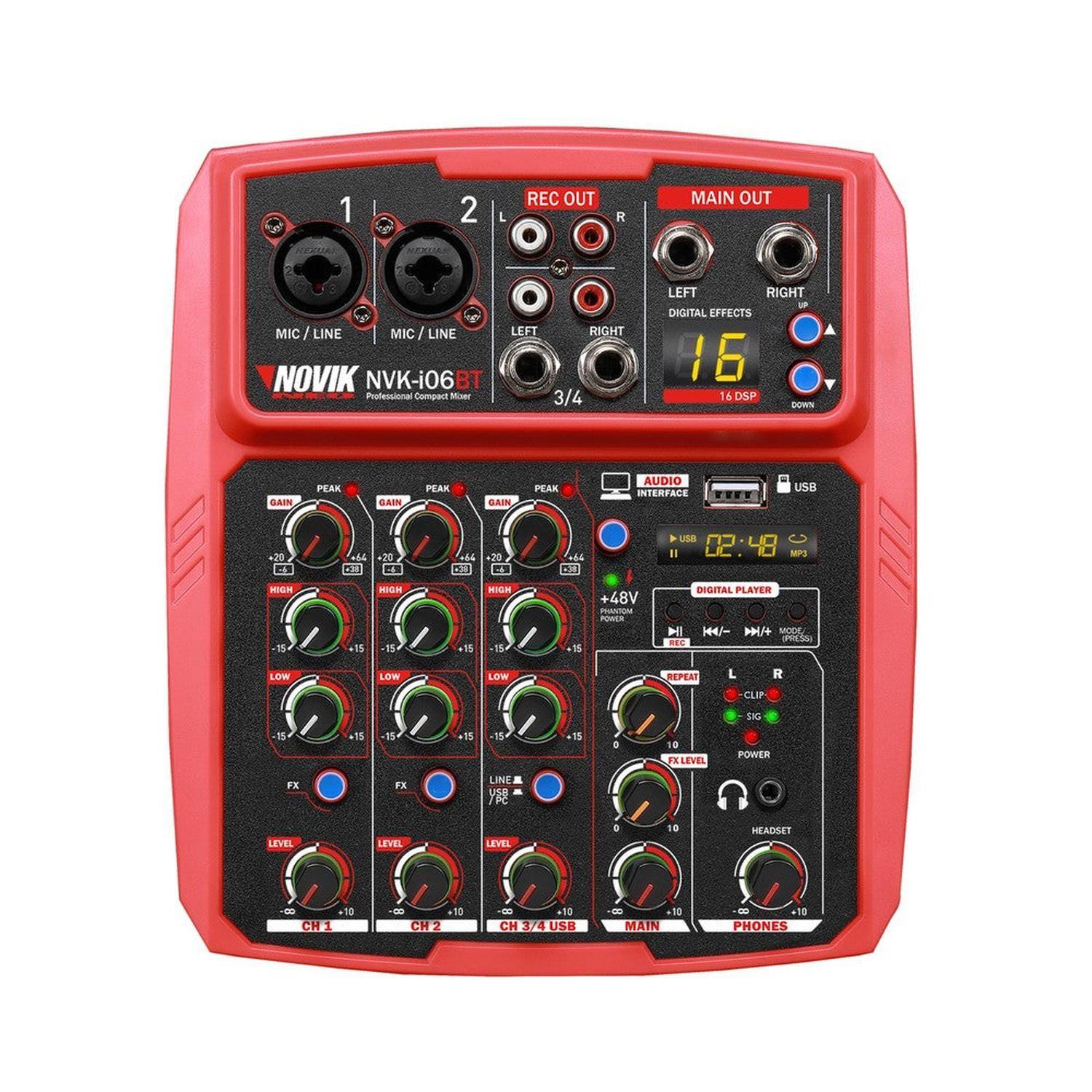 CONSOLA PASIVA CON INTERFAZ USB NOVIK NVK i06BT ROJO-0