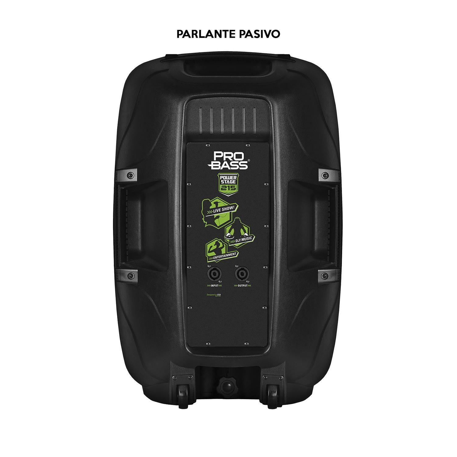 Kit de dos Parlantes + Atril Probass PowerStage 215BT-4