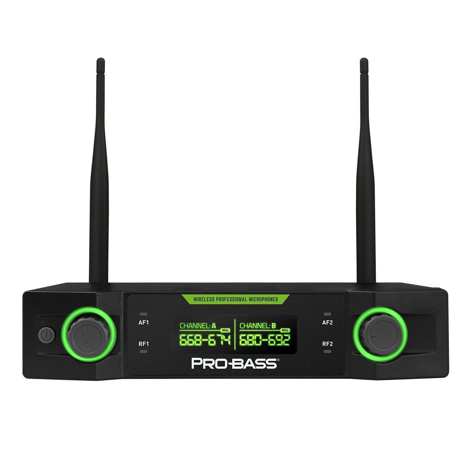 Micrófono Inalámbrico doble Probass UF 224 Multi Frec.-5
