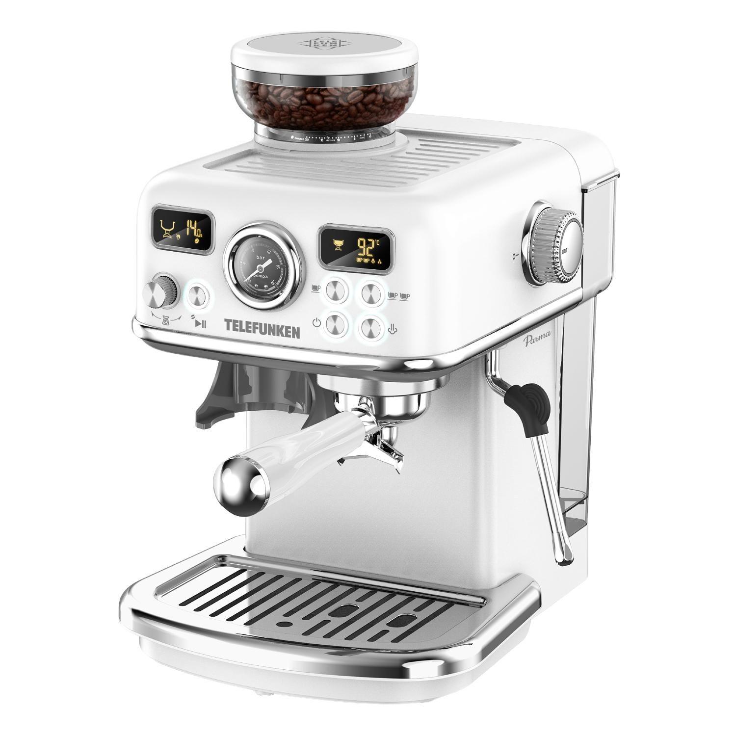 Cafetera Espresso con Molinillo Telefunken Parma Blanca-0