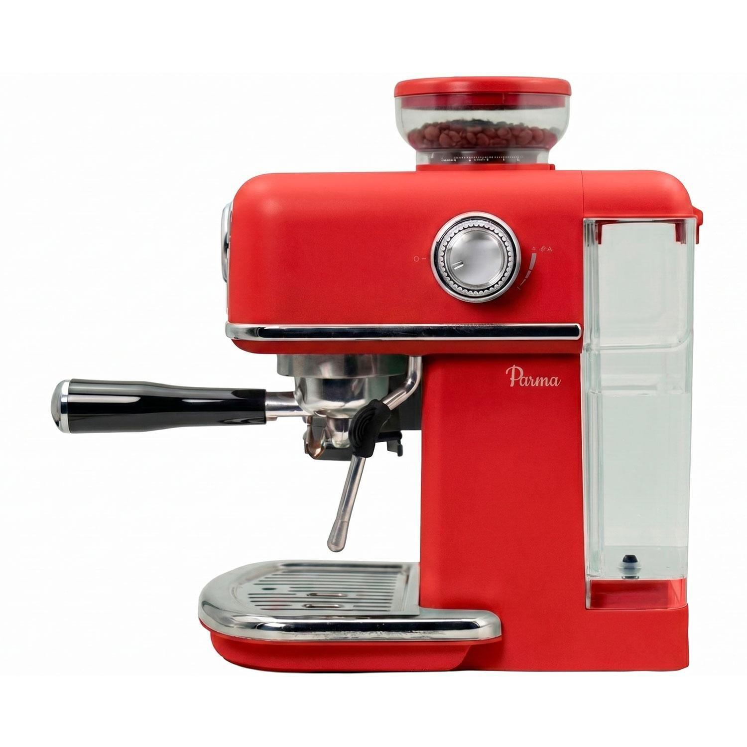 Cafetera Espresso con Molinillo Telefunken Parma Roja-3