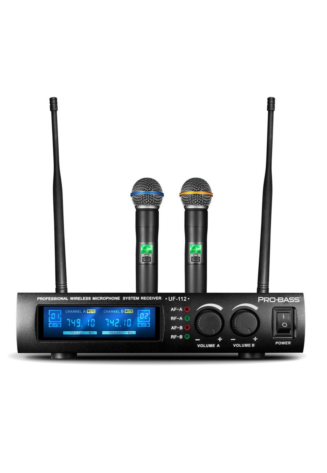Micrófono Doble Inalámbrico Probass UF 112-1