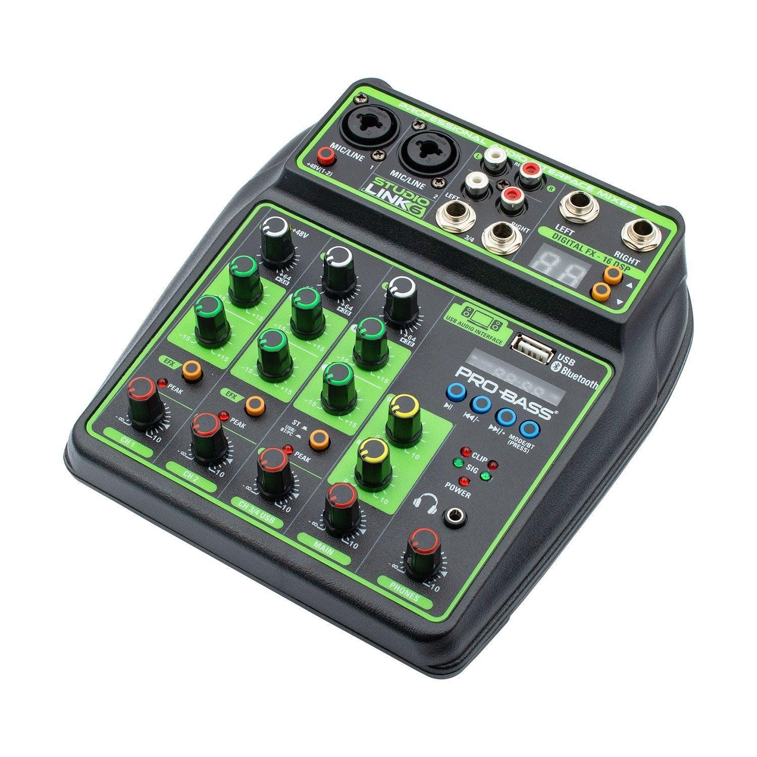 Consola de audio interfaz Probass Studiolink 6-3