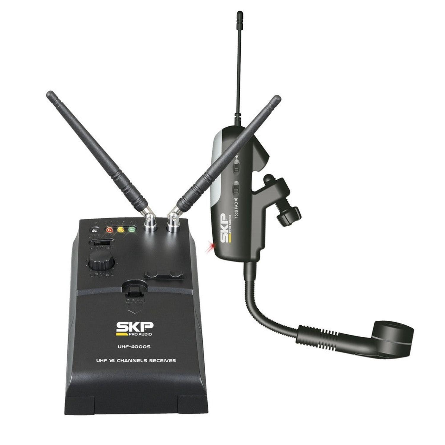 MICROFONO PARA SAXOPHONE SKP UHF 4000G-0