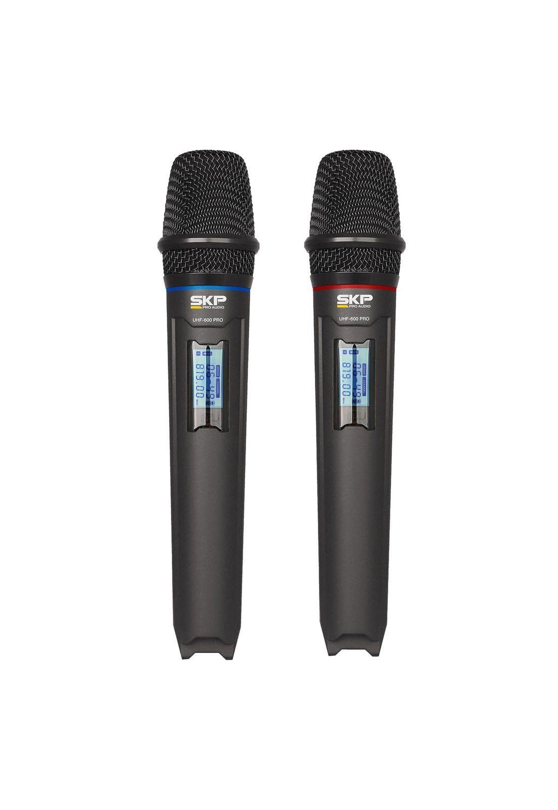 Micrófono Inalámbrico Doble SKP UHF 600 Pro-3