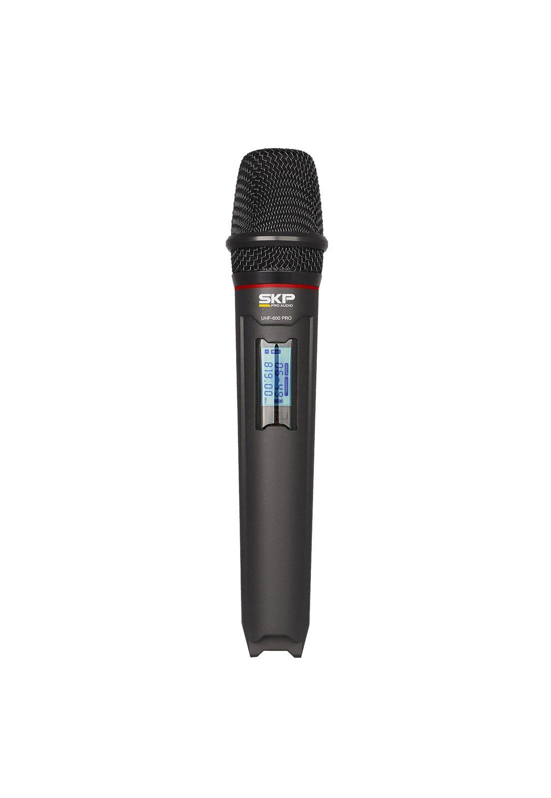 Micrófono Inalámbrico Doble SKP UHF 600 Pro-4