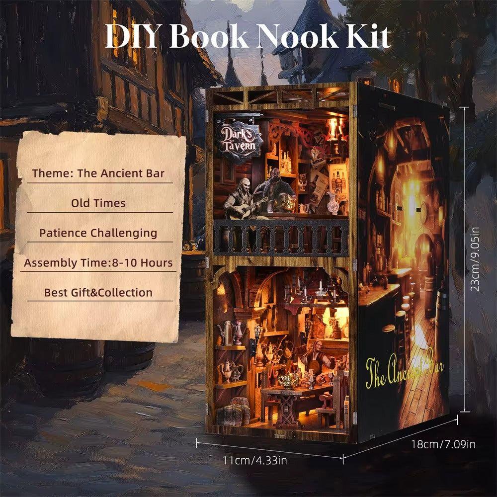 Book Nook Taberna Oscura - Dark's Tavern Diorama 3D DIY con Luz (Hamaileon YM08)-2