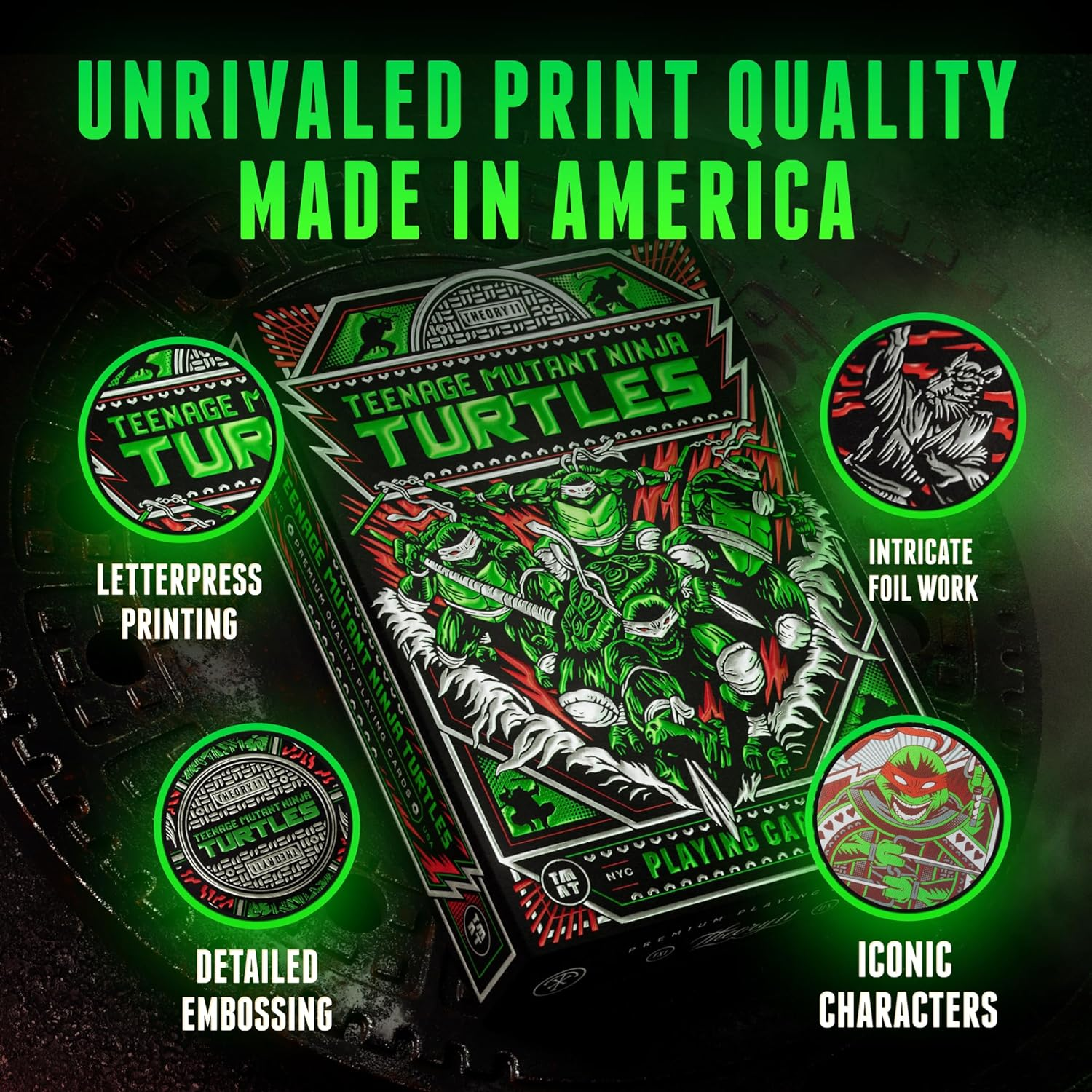 theory11 TEENAGE MUTANT NINJA TURTLES - Baraja Premium de Lujo-3