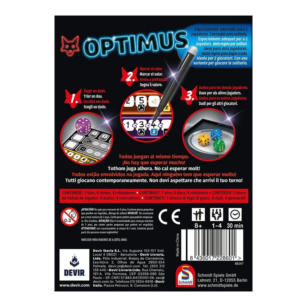 Optimus - Ingenioso Juego de Dados Roll & Write-2