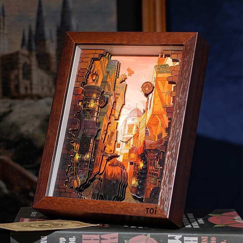 Puzzle 3D en Capas Harry Potter "Callejón Diagon" con Marco (TOI)-3