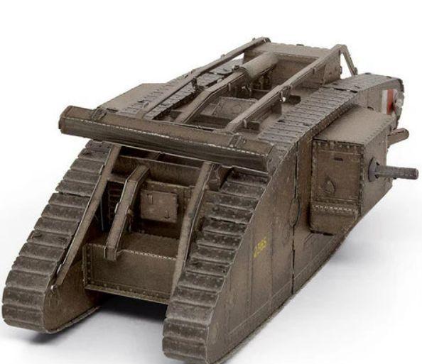 Tanque Británico Mark IV (1ª Guerra Mundial) - Maqueta 3D de Metal (Metal Earth)-3