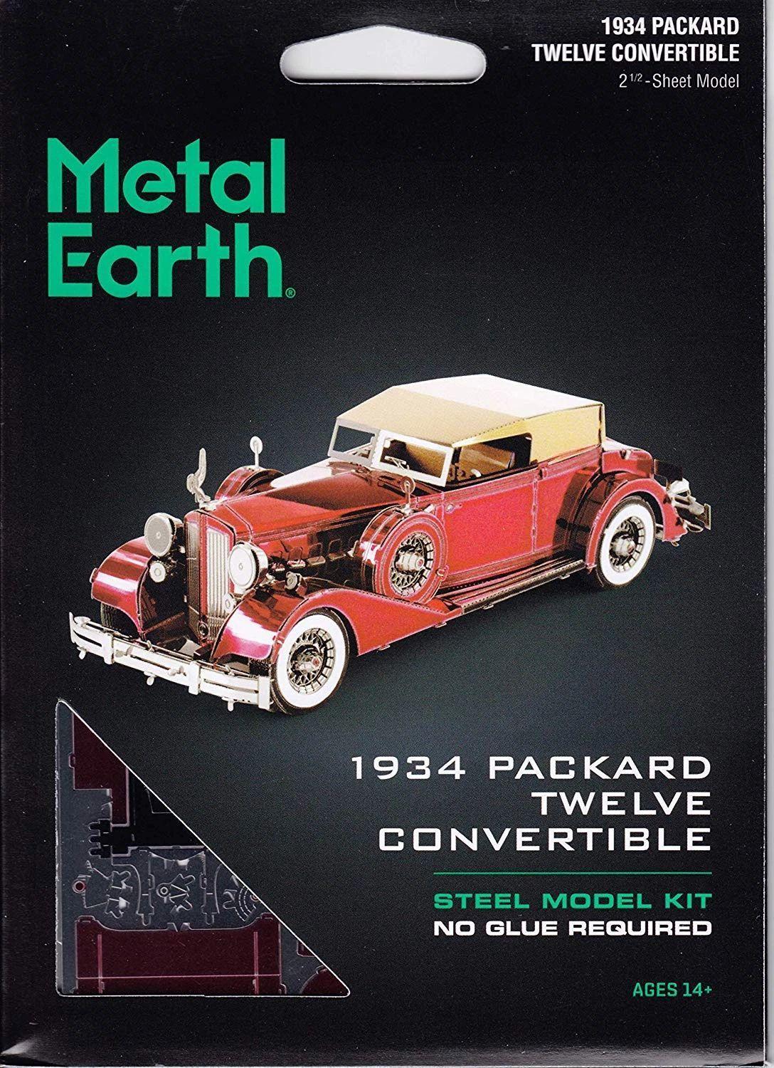 Packard Twelve Convertible Sedan 1934 Puzzle 3D de Metal-4
