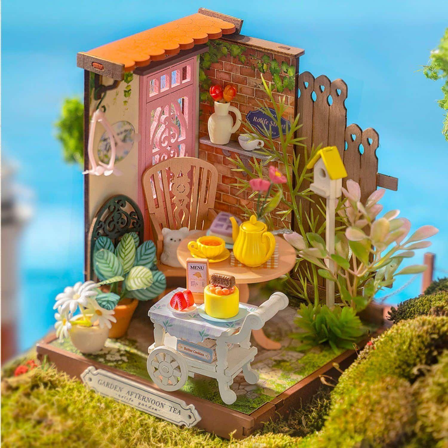Miniatura DIY "Fancy Tea Yard" - Jardín de Té para Armar (Rolife)-3