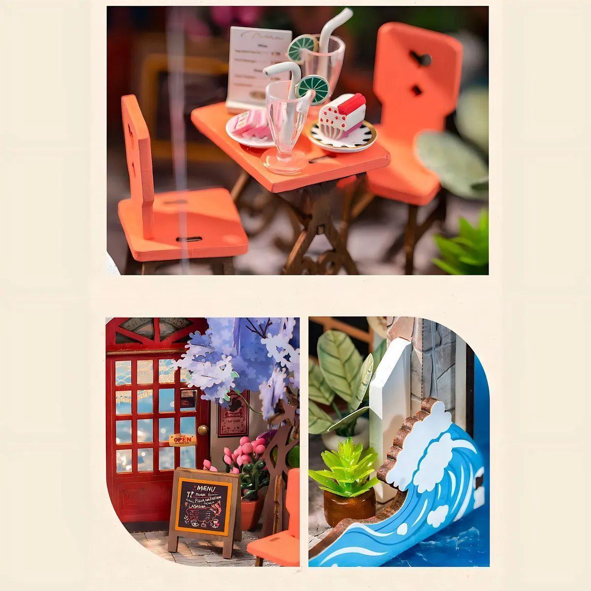 Miniatura DIY "Sea Holiday Restaurant" - Maqueta para Armar (Robotime)-2