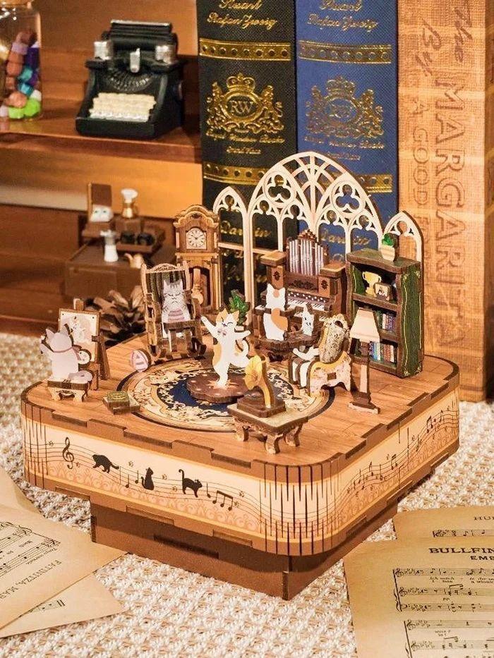 Fiesta de Gatitos - Caja Musical de Gatos - Tonecheer-2