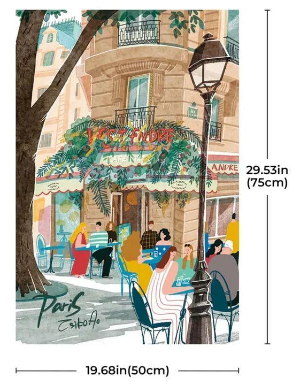 Rompecabezas 1000 Piezas "Ocio en París" - Escena Parisina (Rolife)-2