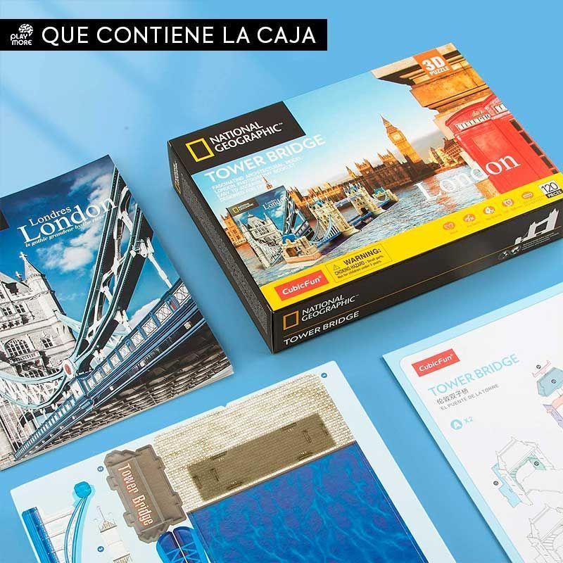Natgeo Tower Bridge Londres Rompecabezas 3D Cubicfun-3