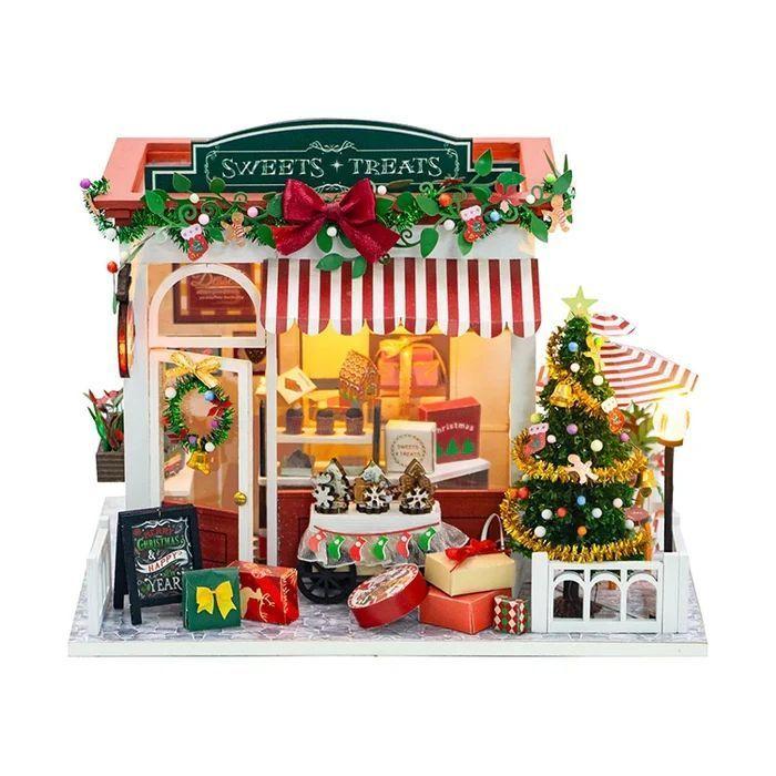 Casita Miniatura Navideña "Sweets Treats" – Kit DIY con Luces LED PC2319-2