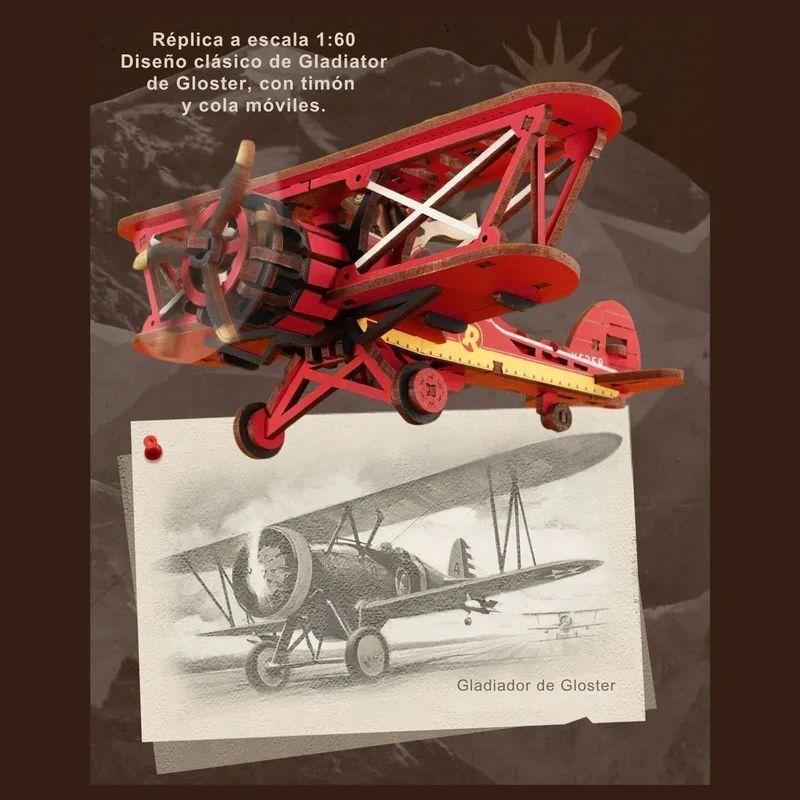 Puzzle 3D Péndulo "Sky Captain" - Maqueta Cinética para Armar (Rokr)-2