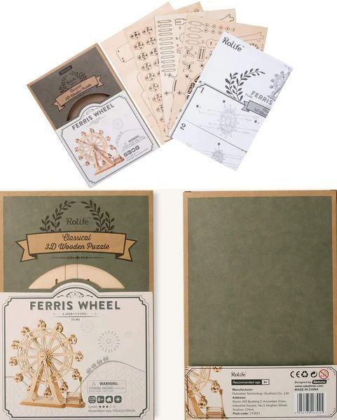 Ferris Wheel - Rompecabezas 3D - Maqueta de Madera Rolife-3
