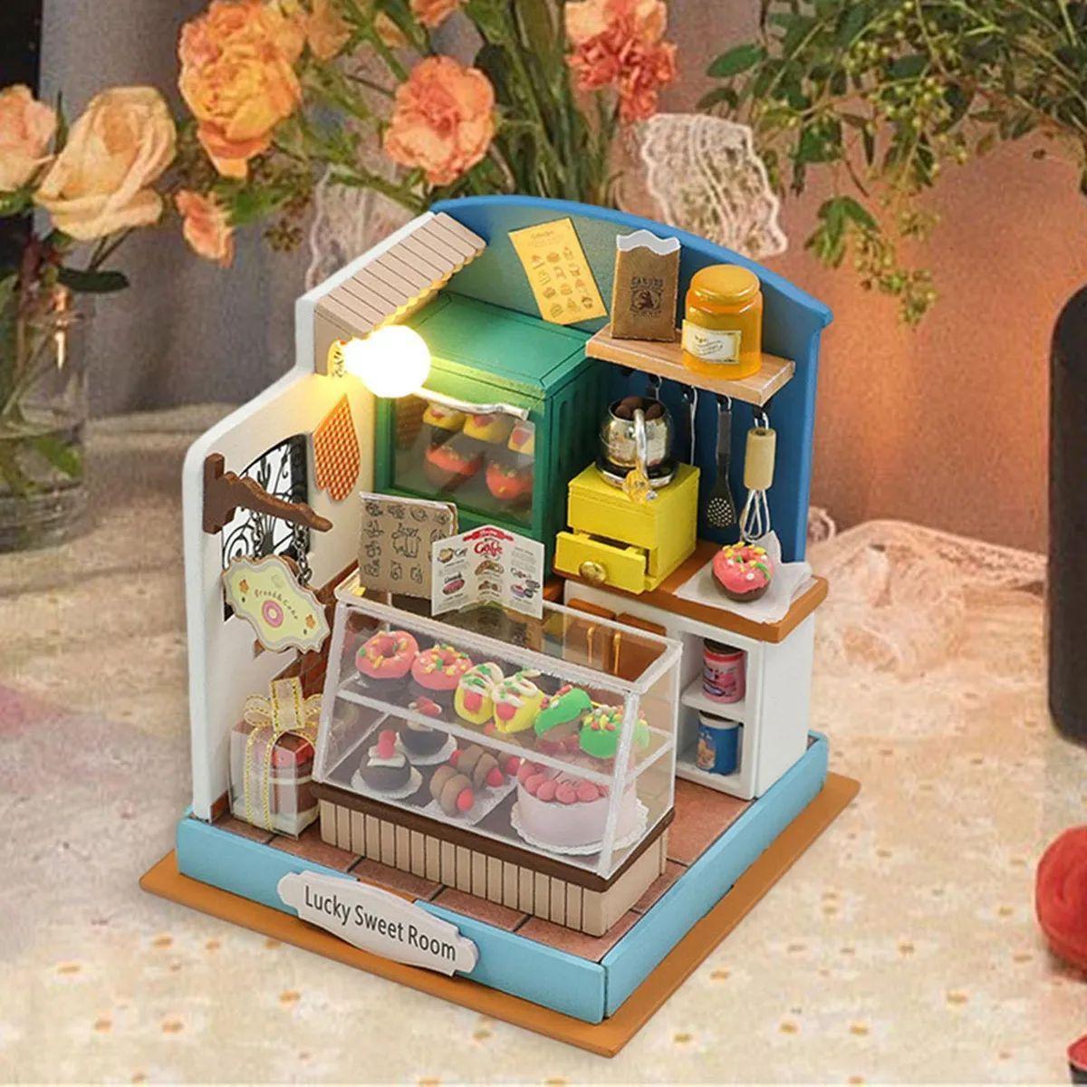 Pastelería en Miniatura con Luces LED – Kit DIY Lucky Sweet Room-3