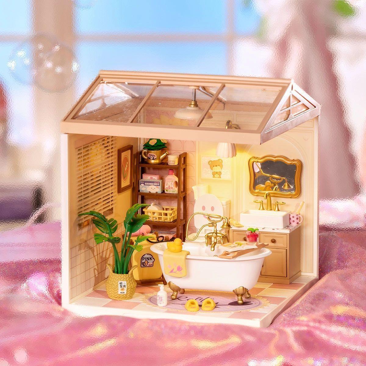Casa en Miniatura para Armar super Creator Baño Bubble Bathroom-3