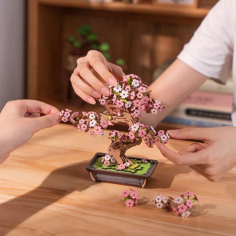Bonsái de Sakura - Puzzle 3D de Madera para Armar (Rolife)-4