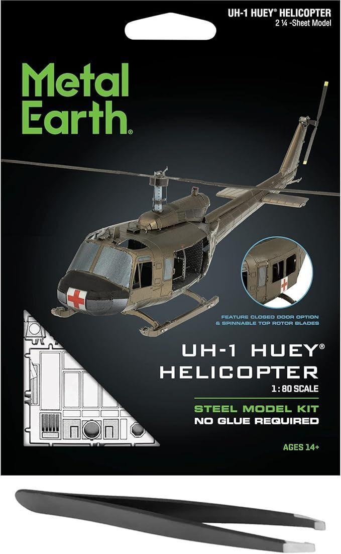 Helicoptero UH-1 Huey Armable Metal Earth-4